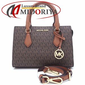 Michael Kors マイケルコース センタージップサッチェルスモール 35S3G6HS5B シェイラ PVCxレザー ブラウン アウトレット/351189【中古】