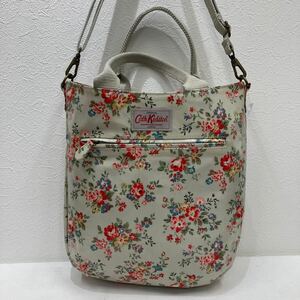 □41−1028 Cath Kidston キャスキッドソン 2way ショルダーバッグ 斜めがけバッグ ハンドバッグ レディース ベージュ系 花柄 カジュアル