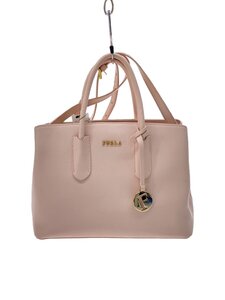 FURLA◆ショルダーバッグ/ハンドバッグ/2WAY/ロゴチャーム/レザー/PNK/G7280//