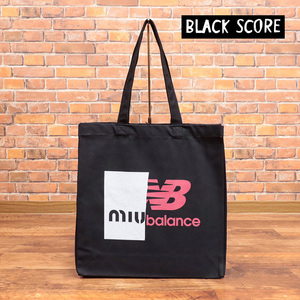 1円/BLACK SCORE/訳 トート バッグ MIU BALANCE パロディプリント キャンバス 丈夫◎ ブラックスコア カバン 新品/黒/ブラック/jk468/