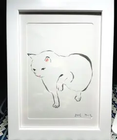 【絵画】猫 『白猫シリーズ』
