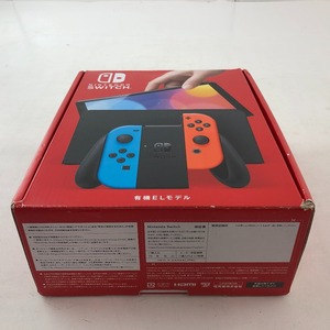 02w07615★1円~ Nintendo Switch(有機ELモデル)/Joy-Con(L) ネオンブルー/(R) ネオンレッド ※ジョイコン欠品※動作確認済み 中古品