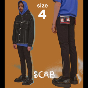 即完 undercover scab ストレッチ スリム パンツ ブラック サイズ4 民族 23FW 瘡蓋 juntakahasi jonio アンダーカバー supreme Tシャツ