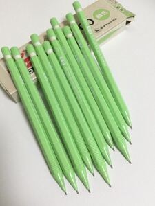 レア色/昭和レトロ　ZEBRA KNOCK PENCIL M1300 ゼブラ　ノックペンシル 黄緑 1箱10本入り 箱付き0.5mm　未使用