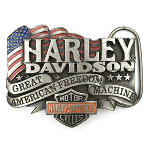 90s USA製 ビンテージ HARLEY DAVIDSON ハーレーダビッドソン バックル siskiyou buckle co. モーターサイクル 