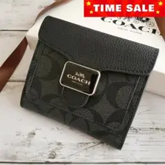 【新品未使用】コーチ COACH  レディース 新作 二つ折り財布 シグネチャー