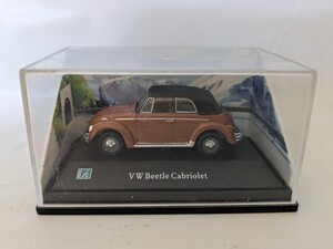 フォルクスワーゲン　ビートル　カブリオレ　1/72　ミニカー　ホンウェル VW Beetle Cabriolet　茶メタ　中古・現状　管理№ 6819