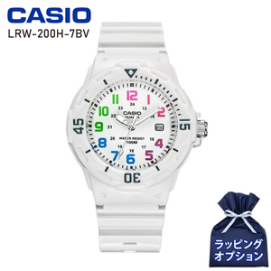 CASIO チープカシオ チプカシ LRW-200H-7BV アナログ 腕時計 レディース キッズ ホワイト × カラフル 海外モデル かわいい プレゼント