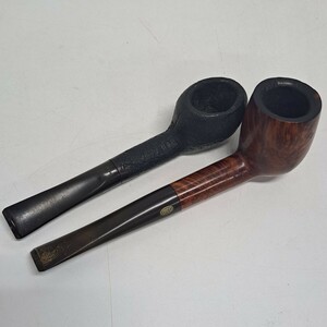 ★GBD CENTURY LONDON ENGLAND 1221 CHACOM TUXEDO ST CLAUDE FRANCE パイプ 喫煙具 タバコ 煙草 2点セット まとめて 希少 レア★