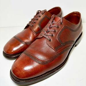 即決/希少/美品/BATA/ミント/60 70 年代相当/UK vintage/ダービーシューズ/サイズ/9.5/27.0cm/イギリス製/グレインレザー/ブラウン