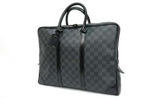 LOUIS VUITTON ルイヴィトン ビジネスバッグ ブリーフケース ポルトドキュマン ヴォワヤージュ ダミエグラフィット PVC レザー N41125