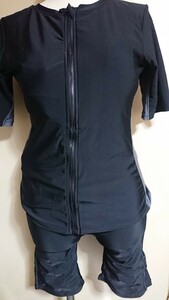 M2516◆フィットネス水着◆セレブなブラック×グレー系セパレート水着◆13L