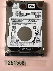 HDD500GB SATA 2.5 インチ 7MM HDD500GB WD5000LPLX ハードディスク 2.5 500GB 使用時間27597時間