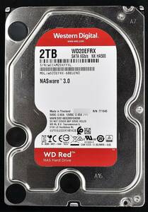 1円スタート WESTERN DIGITAL WD20EFRX WD Red 2TB/2000GB SATA600 HDD 2018年製造 (Cristal DiscInfo 正常) 使用時間 41195H (管:PCH61