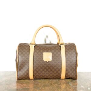 CELINE MACADAM PATTERNED LOGO DESIGN BOSTON BAG MADE IN ITALY/オールドセリーヌマカダム柄ロゴデザインボストンバッグ