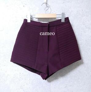 美品 cameo カメオ XS ショートパンツ ミニ パンツ ホットパンツ ボルドー パープル