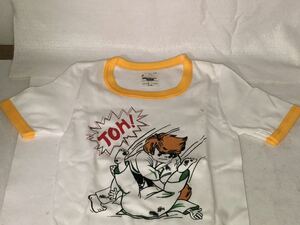 新品　未使用　1970年代 当時物　柔道　子供用　Tシャツ vintage retoro 昭和レトロ　パチ　無版権　柔道一直線　三四郎