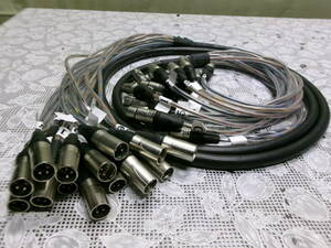 ■スネーク-42　XLR（オス）　TO　XLR（メス）　マルチスネークケーブル　3ｍ　16ＣＨ　ケーブルはCANARE MR202-16AT