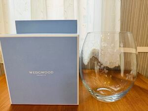 WEDGDWOOD ウェッジウッド ワイルドストロベリー アルフレスコベース 花瓶 フラワーベース 花入れ クリスタルガラス 約25cm 