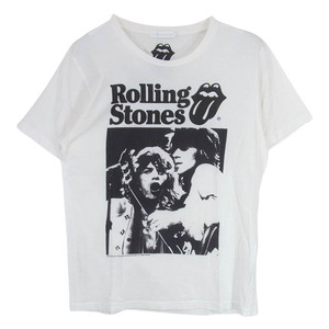 HYSTERIC GLAMOUR ヒステリックグラマー 0614CT01 Rolling Stones ローリングストーンズ プリント 半袖 Tシャツ ホワイト系 M【中古】