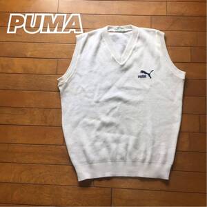 ★【 PUMA 】★ ビンテージ アクリル ニットベスト ★サイズM ★i-246