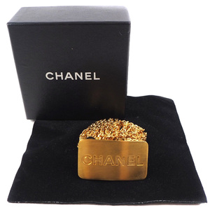 CHANEL シャネル チェーン ロゴプレート A07689 96A ベルト 金メッキ ゴールド レディース【S191322559】中古