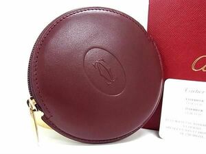 ■新品■未使用■ Cartier カルティエ マストライン レザー コインケース コインパース 小銭入れ ボルドー系 AZ8581