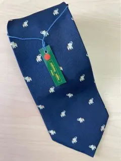 新品未使用　TRADITIONAL CRAVAT ネイビー象柄ネクタイ