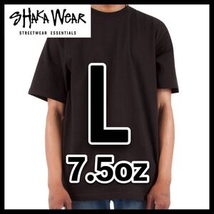 新品未使用 シャカウェア 7.5oz マックス ヘビーウエイト 無地 半袖 Tシャツ 黒 Lサイズ 1枚 SHAKA WEAR ブラック クルーネック