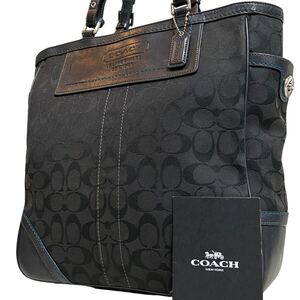 1円【入手困難品】定価10万円 コーチ COACH トートバッグ ビジネスバッグ ブリーフケース A4 2way レザー メンズ レディース ブラック 黒