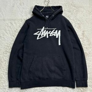 激レア 00’s old stussy オールドステューシー メッシュロゴ プルオーバーパーカー Lサイズ ブラック