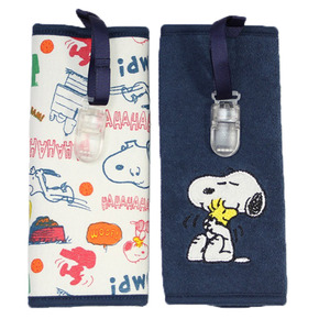 ☆ ネイビー よだれカバー 抱っこ紐 通販 抱っこひも スヌーピー SNOOPY クリップ付き ベルトカバー よだれパッド サッキングパッド ベビ