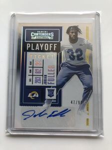 NFL panini contenders playoff ticket jordan fuller rc auto rams