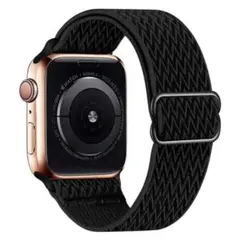 AppleWatchバンド ストレッチナイロン ブラック 38/40mm