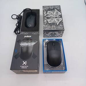 S7213□ 【２点まとめ】 GAMESENSE META ゲーミング マウス USB 有線 pulsar X2 Mini ワイアレスマウス PX201s ブラック ケース付き