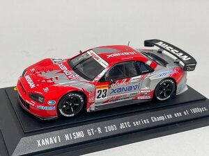 EBBRO エブロ 1/43 ザナヴィ ニスモ GT-R R34 JGTC 2003 #23 シルバー/レッド 43470