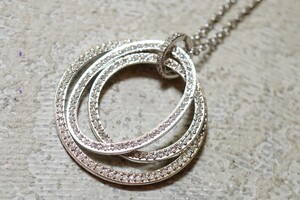 1216 SWAROVSKI/スワロフスキー ブランド ネックレス ペンダント ヴィンテージ アクセサリー シルバーカラー 装飾品