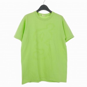 グッドイナフ GOODENOUGH ロゴプリントTシャツ カットソー 半袖 ネオングリーン メンズ