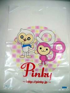 ◆Pinky ピンキー ビニール手さげ袋1枚(エコバックに) SEGA販促品★クリックポスト対応(問合番号有り、同梱不可)