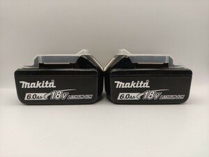 純正 動作品 2個 マキタ Makita リチウムイオン バッテリー BL1860B 6.0Ah 18v BL1860 雪マーク 雪印 インパクトドライバー 21 検索) 美品