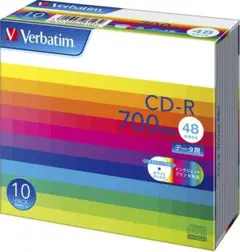 CD-R 700MB 10枚 ホワイトプリンタブル 48倍速