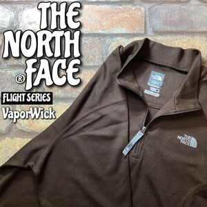 ★USAモデル★正規品【THE NORTH FACE ノースフェイス】FLIGHT SERIES VaporWick 1/2ジップ ストレッチシャツ【レディース XL】茶 K3-416