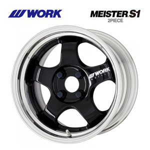 送料無料 ワーク MEISTER S1 2PIECE STANDARD 6J-15 +37～23 4H-114.3 (15インチ) 4H114.3 6J+37～23【1本単品 新品】