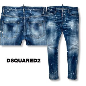 送料無料 美品 24SS DSQUARED2 スケーター ジーンズ SPOTS WASH SKATER JEANS S71LB1391 ストレッチ ディースクエアード デニム 48