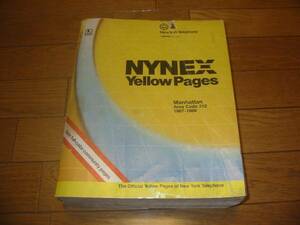稀少　ニューヨーク　イエローページ　電話帳　1987-1988 9.11 世界貿易センタービル ツインタワーの番号も!
