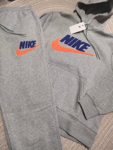 新品 定価21010 NIKE ワッフルロゴ スウェット セットアップ グレー М ナイキ 上下 ナイキ メンズ パーカー パンツ