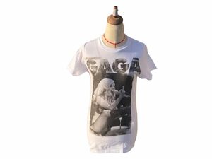 未使用 美品 LADY GAGA Tシャツ ホワイト Sサイズ ファッション レディース おしゃれ アートアンドビーツ