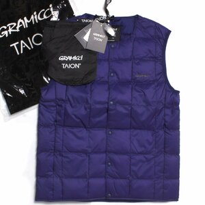 23AW【タグ付・新品・定価9,900円】GRAMICCI×TAION INNER DOWN VEST XS NIGHTPURPLE G3FU-J100-TG グラミチ タイオンインナーダウンベスト