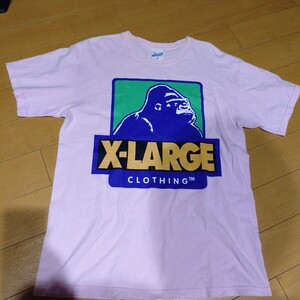 レア 美品 X-LARGE Tシャツ M ピンク PINK 半袖 エクストララージ ヴィンテージ 当時物 希少 ビンテージ 古着 Vintage オールド OLD