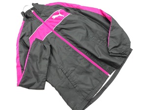 PUMA プーマ 裏起毛 ジップアップ ジャケット sizeS/グレーxピンク ◇■ ☆ ejc8 レディース